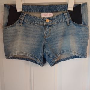 Maternity jean shorts